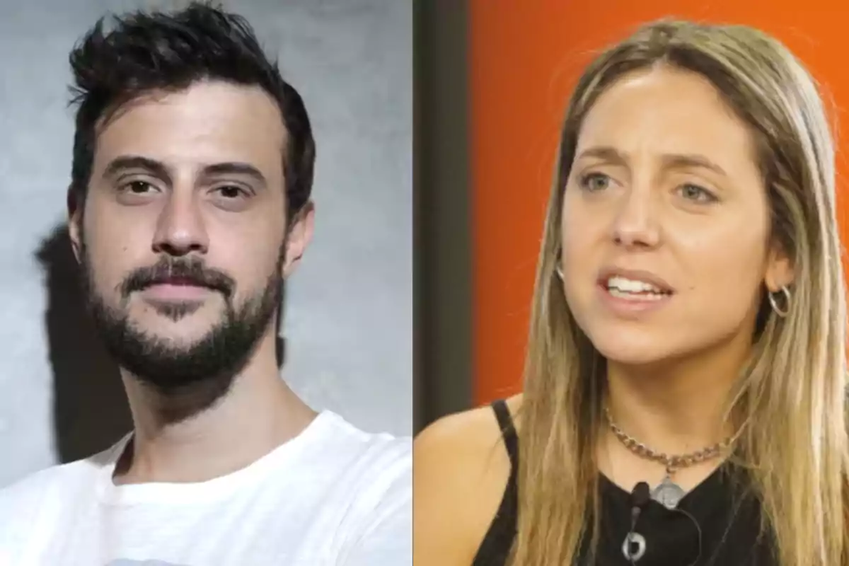 Two people, a bearded man and a woman with long hair, in a side-by-side image montage.