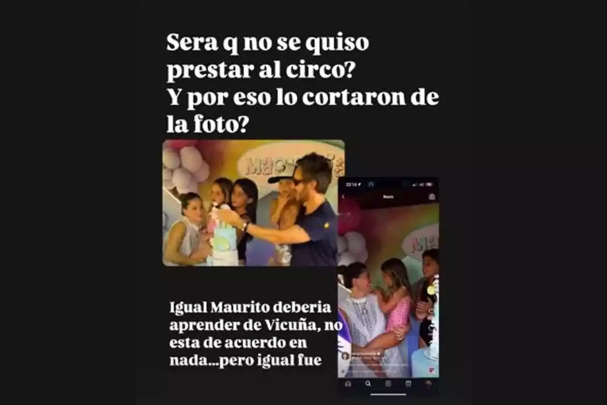 Una imagen con texto que cuestiona si alguien fue excluido de una foto por no querer participar en un evento, mencionando a 