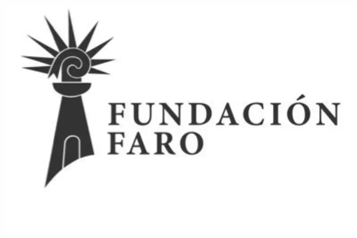 Logotipo de la Fundación Faro con un diseño de faro estilizado y texto en mayúsculas.