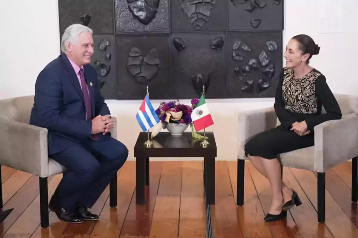 Claudia Sheinbaum Pardo y Miguel Díaz-Canel