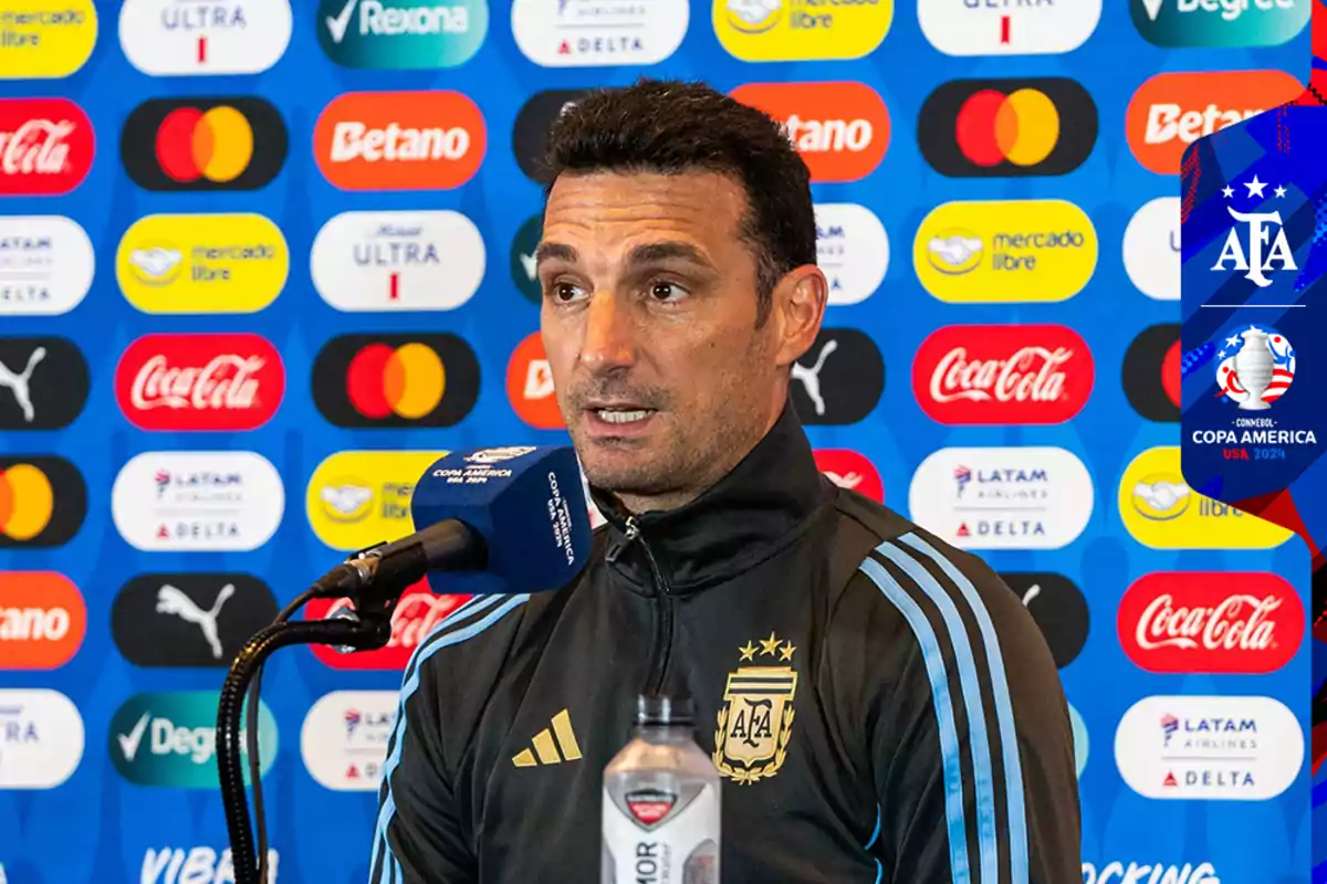 Lionel Scaloni en conferencia de prensa