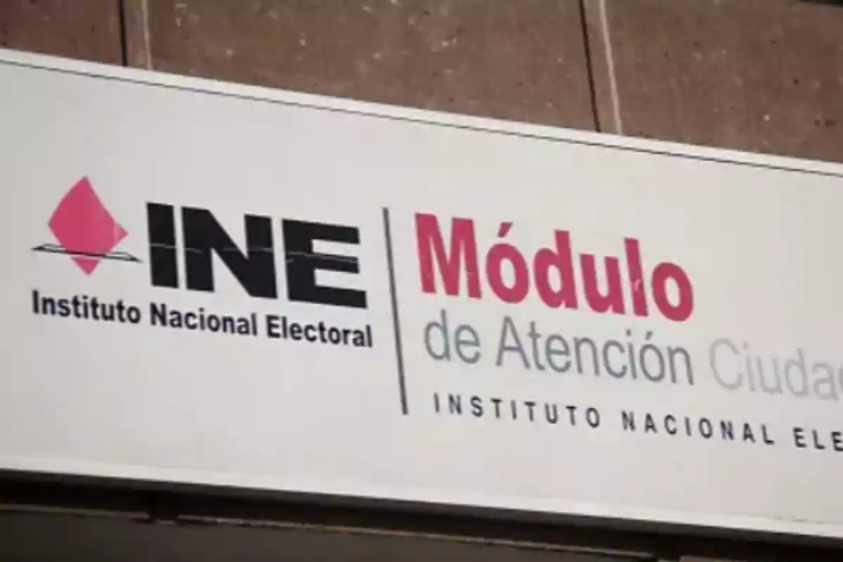 National Electoral Institute sign with the text 