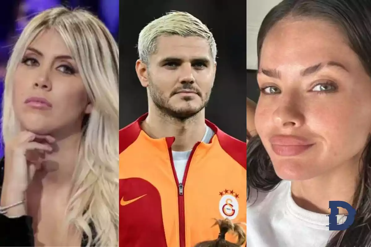 Tres personas en un collage, una mujer rubia, un hombre con uniforme deportivo y una mujer de cabello oscuro.